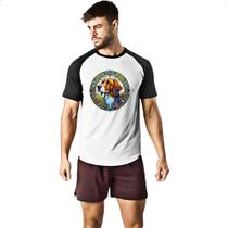 Camiseta Raglan Vitral Cachorro Camiseta Raglan Vitral Cachorro