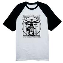 Camiseta Raglan Vitruvian baterista