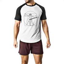 Camiseta Raglan Vitruvian Rock Star Camiseta Raglan Vitruvian Rock Star