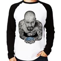 Camiseta Raglan Walter White Tattoo Heisenberg Manga Longa - Foca na Moda