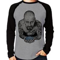 Camiseta Raglan Walter White Tattoo Heisenberg Manga Longa - Foca na Moda