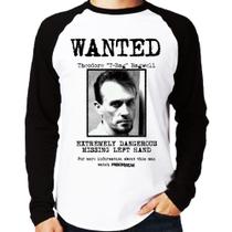 Camiseta Raglan Wanted T-Bag Manga Longa - Foca na Moda