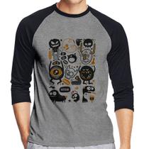 Camiseta Raglan We all have monsters within Manga 3/4 - Foca na Moda Camiseta Raglan We all have monsters within Manga 3/4 - Foca na Moda