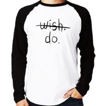 Camiseta Raglan Wish Do Manga Longa - Foca na Moda Camiseta Raglan Wish Do Manga Longa - Foca na Moda