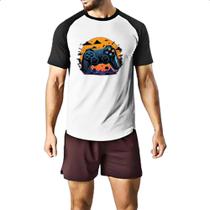 Camiseta Raglan XBox Controle Sunset - Alearts Camiseta Raglan XBox Controle Sunset - Alearts