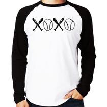 Camiseta Raglan Xoxo Baseball Manga Longa - Foca na Moda