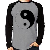 Camiseta Raglan Yin-Yang Manga Longa - Foca na Moda