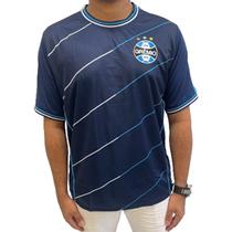 Camiseta Rain Tricolor Grêmio Masculina - Marinho e Turquesa