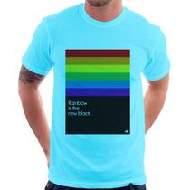 Camiseta Rainbow is the new black - Foca na Moda