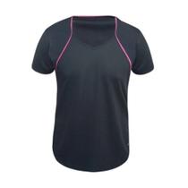 Camiseta rainha vivos flow preto/pitaya