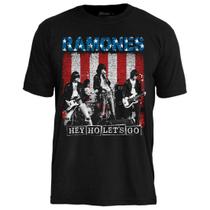 Camiseta Ramones Hey Ho Let's Go Cor:PretoTamanho:P