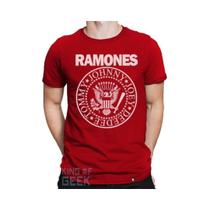 Camiseta Ramones Logo Banda Rock Anos 80 Camisa Clássicos