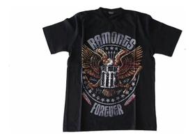 Camiseta Ramones Logo Blusa Adulto Unissex Banda de Rock Bo482 BM