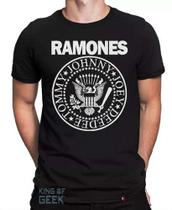 Camiseta Ramones Logo Camisa Banda Rock Anos 80 Clássicos