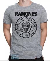 Camiseta Ramones Logo Camisa Banda Rock Anos 80 Clássicos