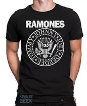 Camiseta Ramones Logo Camisa Banda Rock Anos 80 Clássicos - king of Geek