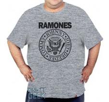 Camiseta Ramones Plus Size Grande Banda Rock Anos80 Clássico