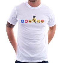 Camiseta Reações Facebook Eita! - Foca na Moda