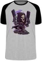 Camiseta Reaper Overwatch Blusa Plus Size extra grande adulto ou infantil