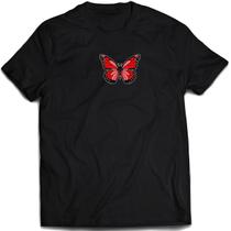 Camiseta Red Butterfly Camisa Borboleta Vermelha