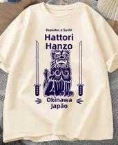 Camiseta Red Sushi Kill Bill Com Gola Redonda, Mangas Curtas, Ajuste Solto, Hattori Hanzo,