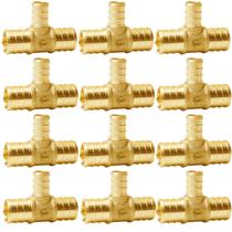 Camiseta redutora PEX WHK, pacote com 12, 19 mm x 19 mm x 13 mm, PEX B, latão