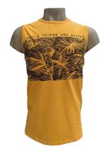 Camiseta Regata 6020995 c/estampa, 100% algodão academia esportes malhação training corrida