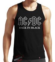 Camiseta Regata Ac Dc Back In Black Banda Rock Metal Algodão - King of Geek