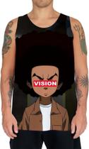 Camiseta Regata Ads Huey Freeman The Boondocks Black 2