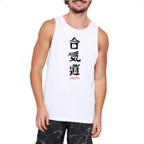 Camiseta Regata Aikido letras Japao Camiseta Regata Aikido letras Japao