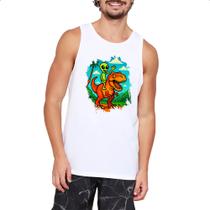 Camiseta Regata Alien e T-Rex Camiseta Regata Alien e T-Rex