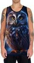 Camiseta Regata Animais Corujas Misticas Aves Noturnas HD 5