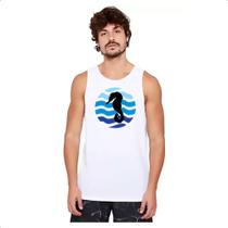 Camiseta Regata Animais marinhos cavalo silhueta sunset