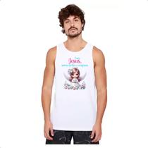 Camiseta Regata Anjo com Jesus