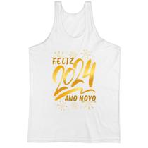 Camiseta Regata Ano Novo 2024 estouros de fogos