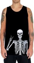 Camiseta Regata Arte Tumblr Esqueletos Caveira Ossos Moda 11