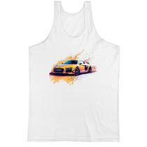 Camiseta Regata Audi R8 Amarelo Splash Art Camiseta Regata Audi R8 Amarelo Splash Art