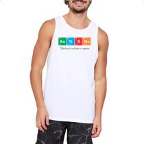 Camiseta Regata Autismo tabela periodica Camiseta Regata Autismo tabela periodica