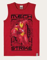 Camiseta Regata Avengers Homem de Ferro TAM 06 - Malwee Kids 2023