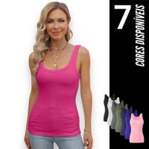 Camiseta Regata BABY LOOK ALGODÃO feminina Fitness Corrida Yoga Casual 239 - Iron