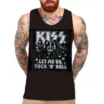 Camiseta Regata Banda Kiss, rock clássico, unissex exclusiva