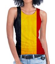 Camiseta Regata bandeira Belgica Feminina blusa