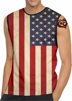 Camiseta Regata bandeira EUA estados unidos MASCULINA blusa