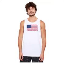 Camiseta Regata Bandeira USA Grunge Vintage