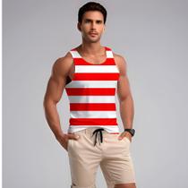 Camiseta regata basica listrada listras adulto infantil cor Camiseta regata basica listrada listras adulto infantil cor