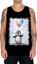 Camiseta Regata Bebê Pinguim com Balões Crianças 19