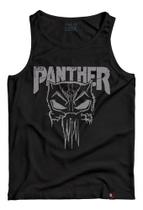 Camiseta Regata Black Panther Pantera Negra Herói Camiseta Regata Black Panther Pantera Negra Herói