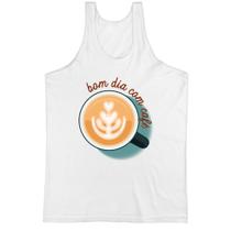 Camiseta Regata Bom dia com café