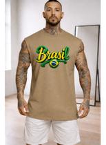 Camiseta Regata Brasil Camisa Cavada Camiseta Regata Brasil Camisa Cavada
