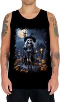 Camiseta Regata Bruxa Caveira Halloween 17